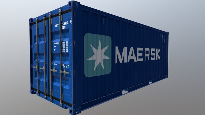 Container Dry Van 20 3D Model