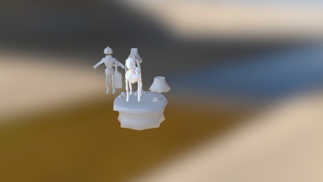 Horseman Scene WIP 3D Model
