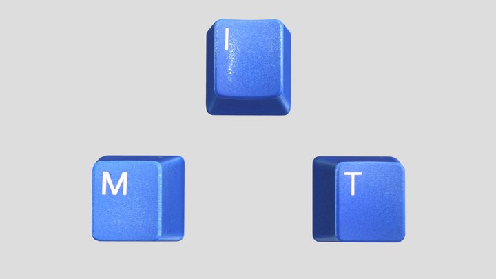 MIT Keyboard Keys 3D Model