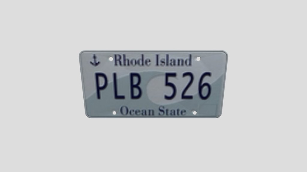Rhode Island Licence Plate Pl