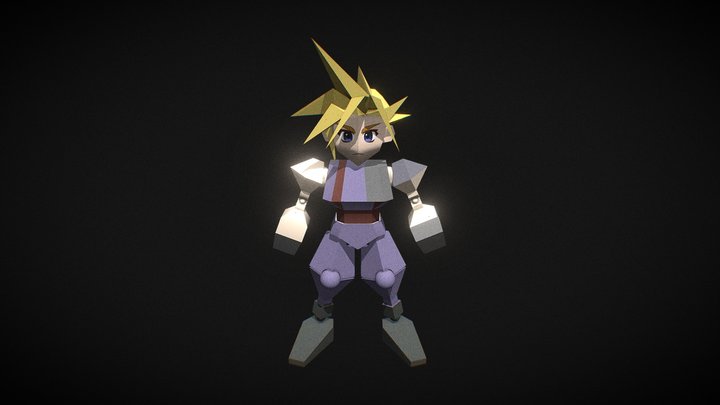 Cloud Strife 2 Fbx 3D Model