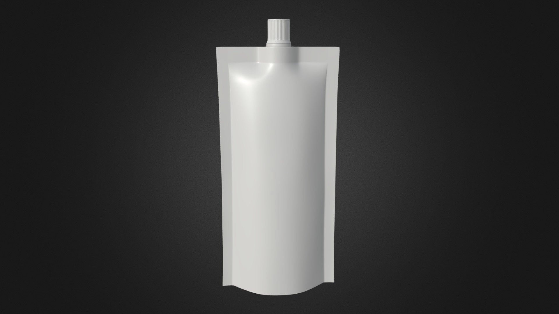 3D model pouch bag 11 - This is a 3D model of the pouch bag 11. The 3D model is about a white bottle with a black background.
