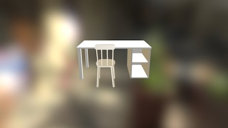 Chair and desk 3D Model