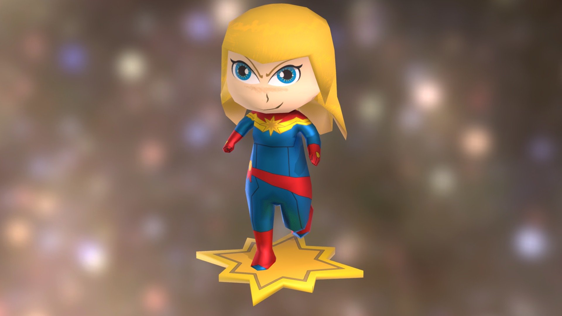 Capitain Marvel - Comics Costume Chibi