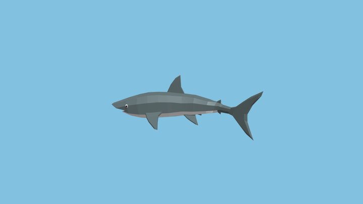 Lowpoly Shark 3D Model