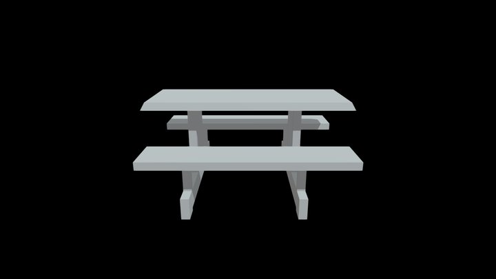 Cafeteria Tables 3D Model