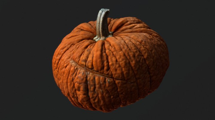 Orange Pumpkin 3D Model