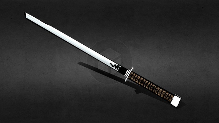 Katana Blade Comic style TMNT Mirage Comics 3D Model
