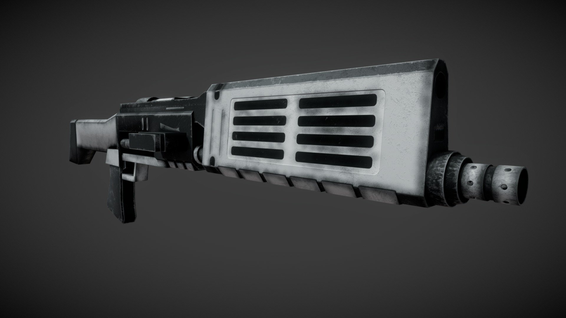 Baragwin Assault Rifle (Heavy Blaster) (KOTOR) Buy Royalty Free 3D
