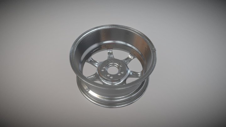 Cast Wheel Simplified 3D Model