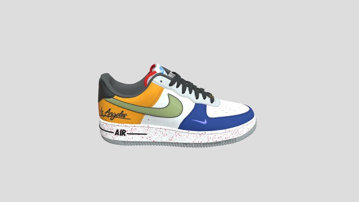 Nike Air Force 1 ONE LV8 Utility yellow 3D model