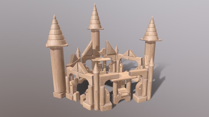 Unit Block Advanced - Castle 3D Model