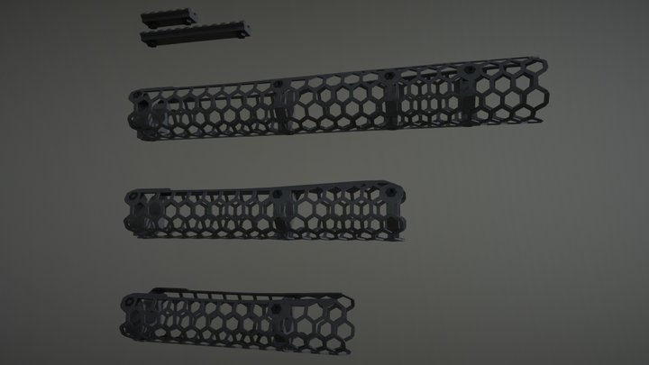 Low-Poly AK "Hexagon" Handguard. – Modello 3D gratuito STL