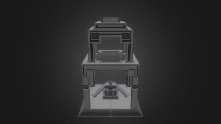 Space Gun Temple 3D Model