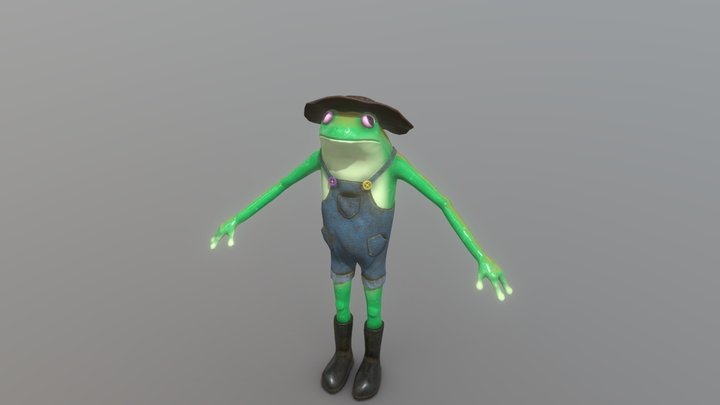 Farmer Frog 3D Model