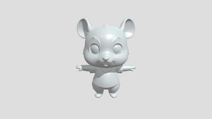Anthropomorphic cartoon hamster