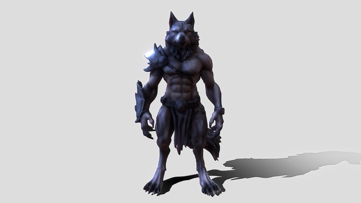 Lupine Warrior 01 3D Model