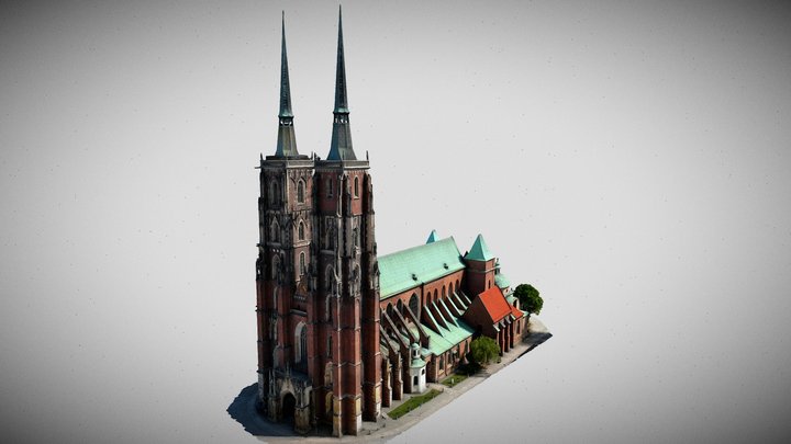 Katedra św. Jana Chrzciciela, Wrocław, Poland 3D Model