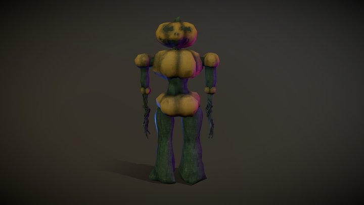 Pumpkin Golem 3D Model