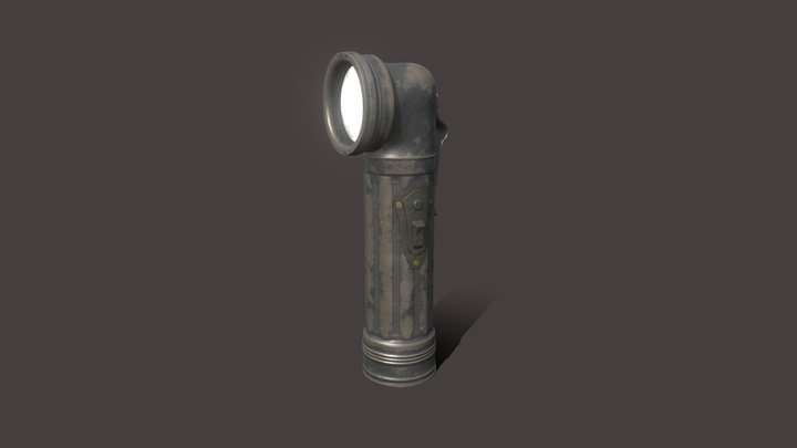 Military Flashlight 3D Model