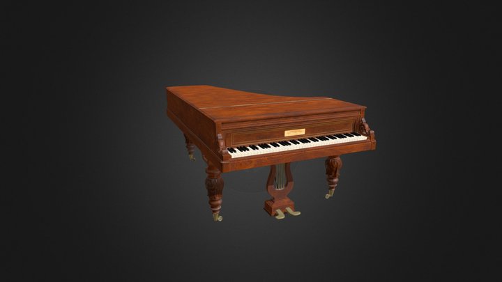 Ostatni fortepian F. Chopina firmy Pleyel, 1848 3D Model