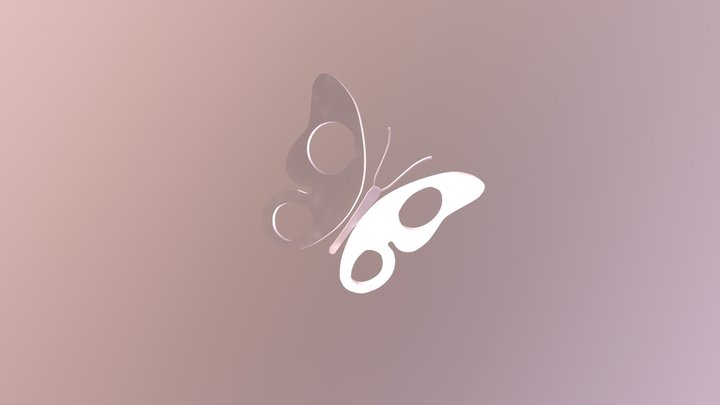 logo mariposa 3d 3D Model