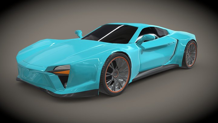 Pantheros sportscar concept 3D Model