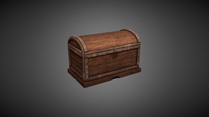 Wooden Chest 3D Model