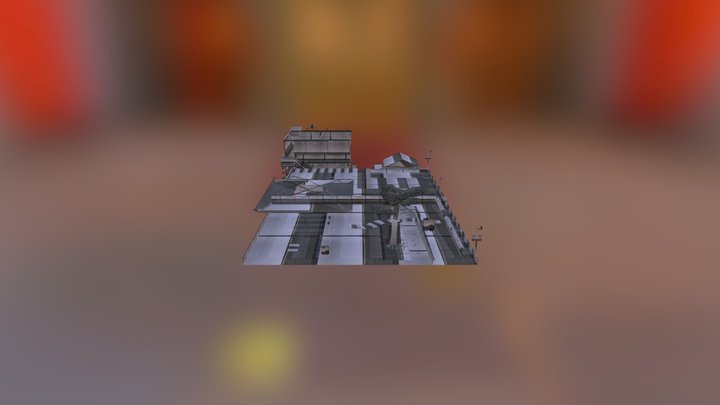 Asian City Scene 3D Model