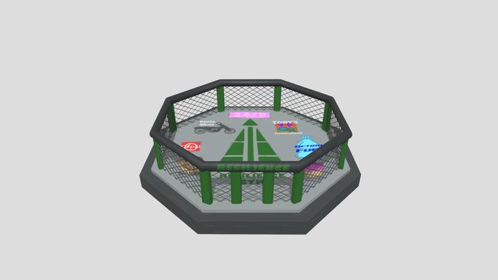 MMA fighting cage made for Dance Brawler 3D Model