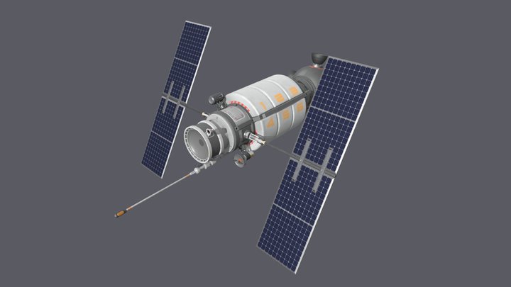 Space Satellite 3D Model