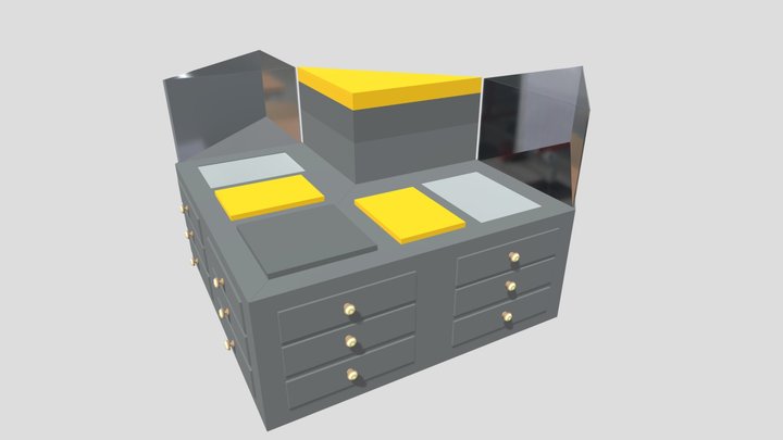 Counter Shop table 3D Model