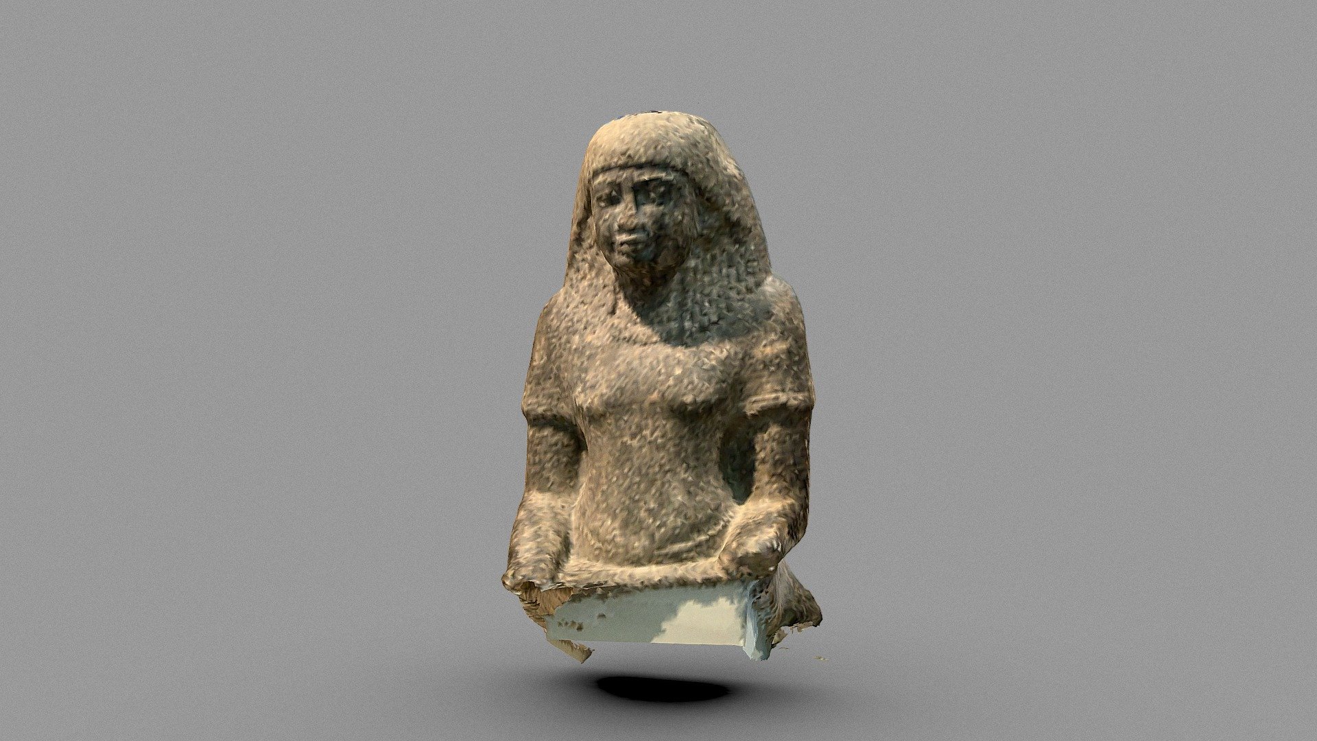 Bust from a seated statue — Sketchfab embed 3D viewer