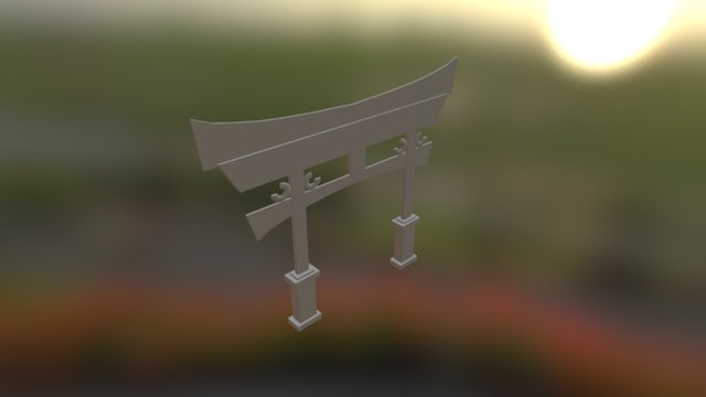 Chinese Pilars - Non Textured 3D Model