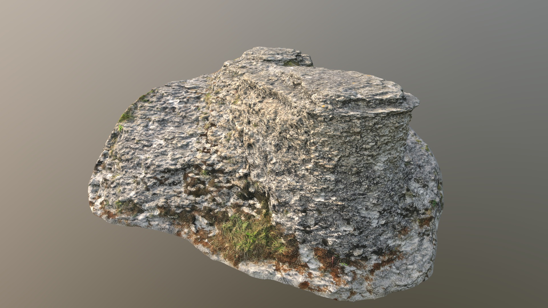 3D model Rauk Stone F - This is a 3D model of the Rauk Stone F. The 3D model is about a large rock with a small hole in it.