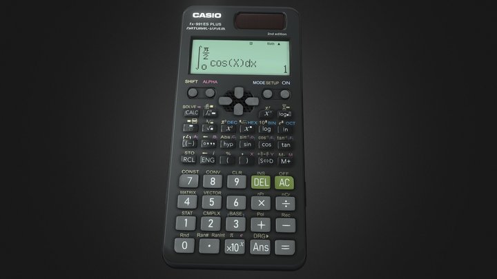 Casio fx100au Plus 2nd Edition Calculator 3D Model