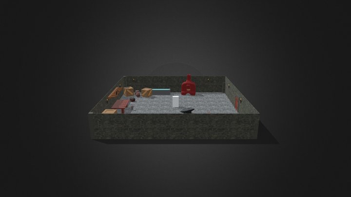 Low Poly Medieval Forge 3D Model