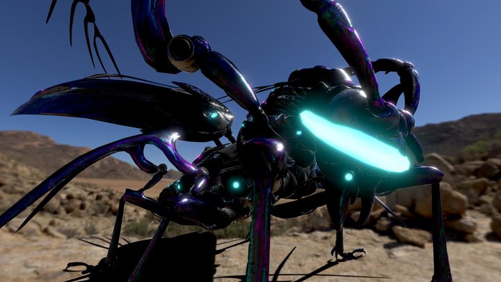 Cyber beetle 3D Model