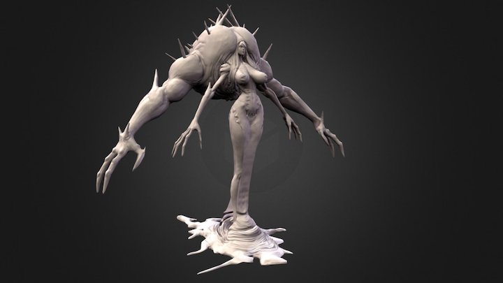 Lava Witch LP Bake Preview Legs Separate 3D Model