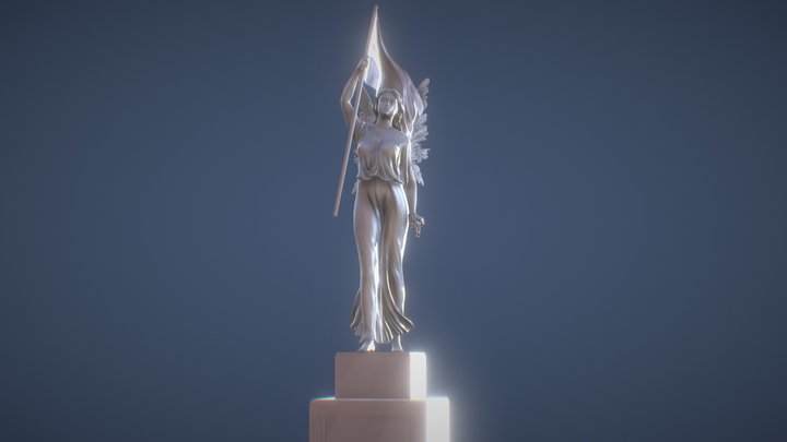 Angel of Liberty Statue 3D Model