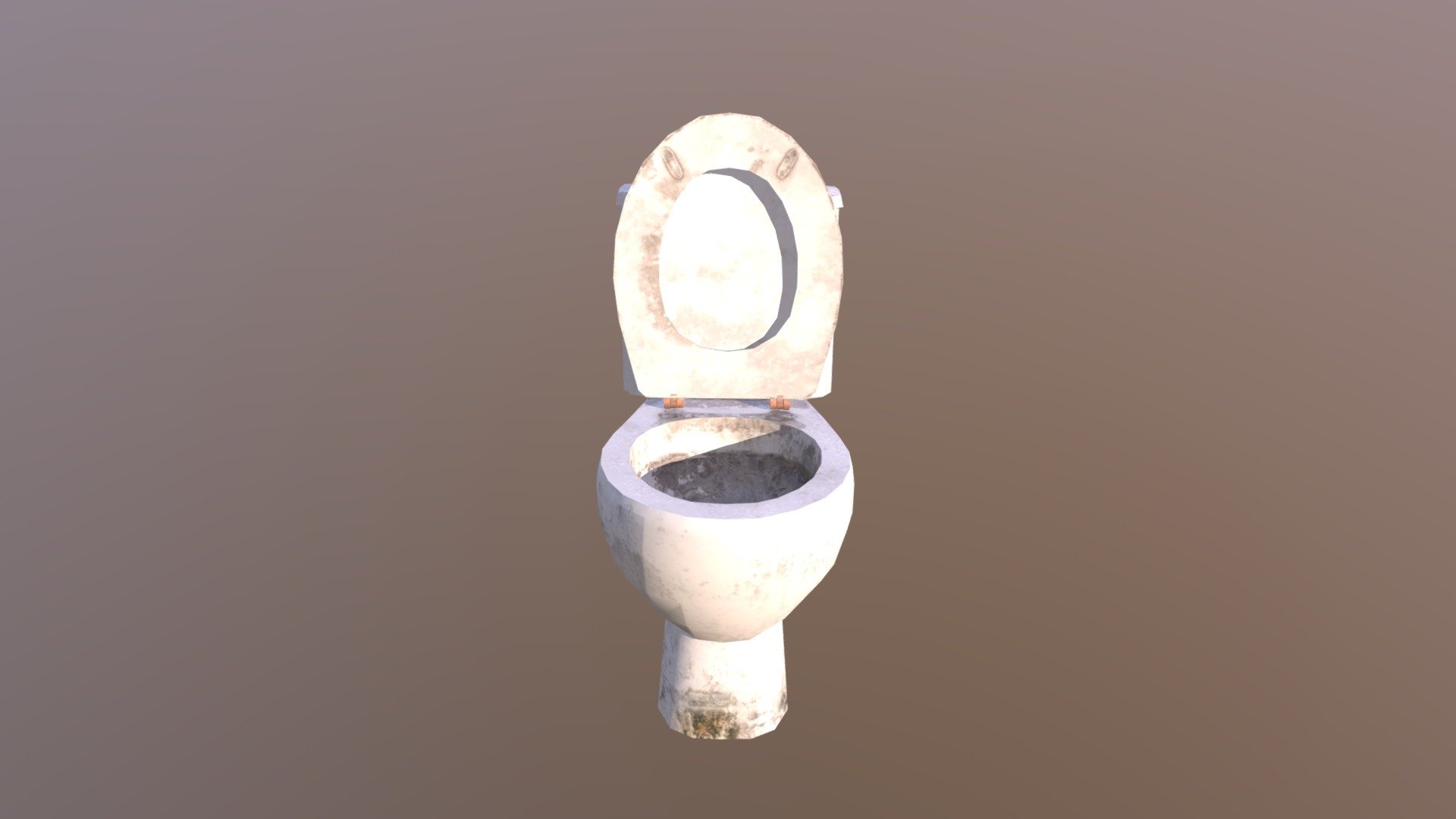 Toilet with cistern/tank with the seat up