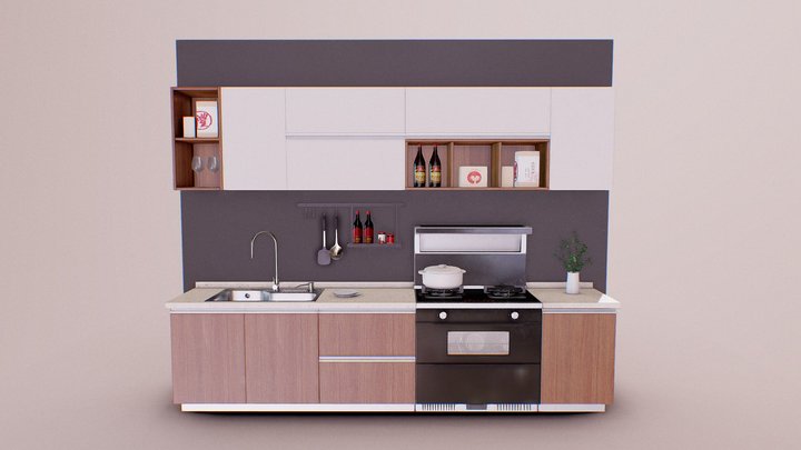 Kitchen model room 3D Model