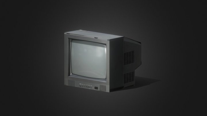 Old CRT TV (PSX) 3D Model