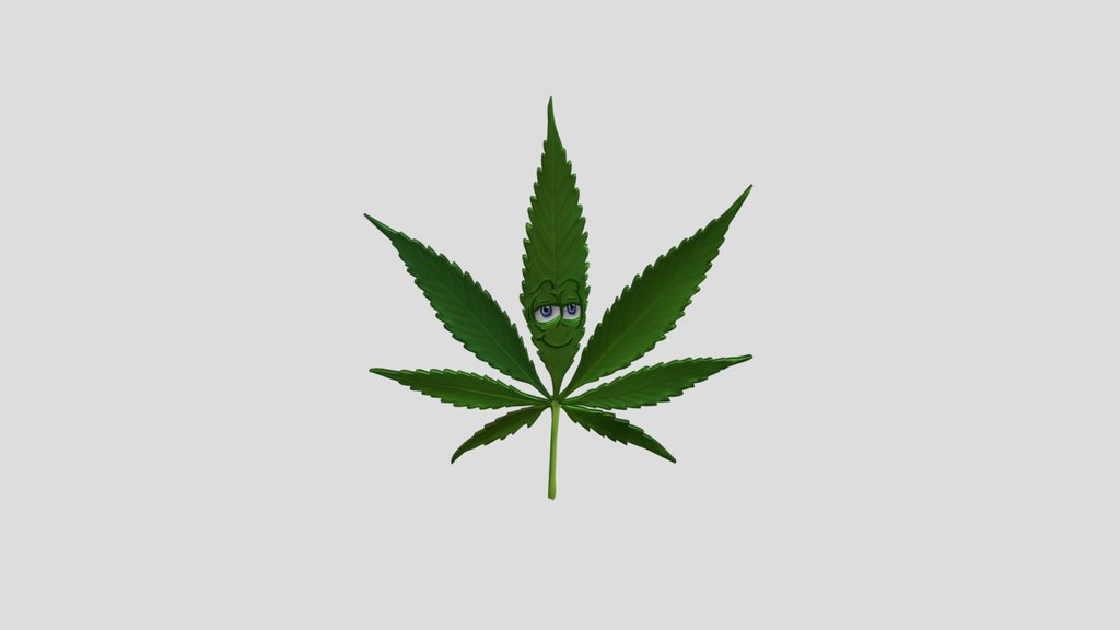 Cannabis Symbol With Bones