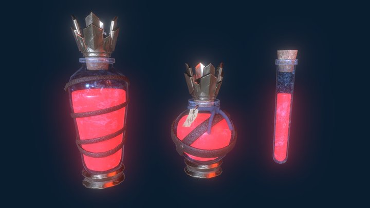 Health Potions 3D Model