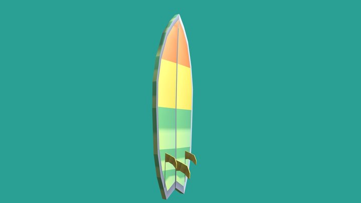 Tabla De Surf - Surfboard lowpoly 3D Model