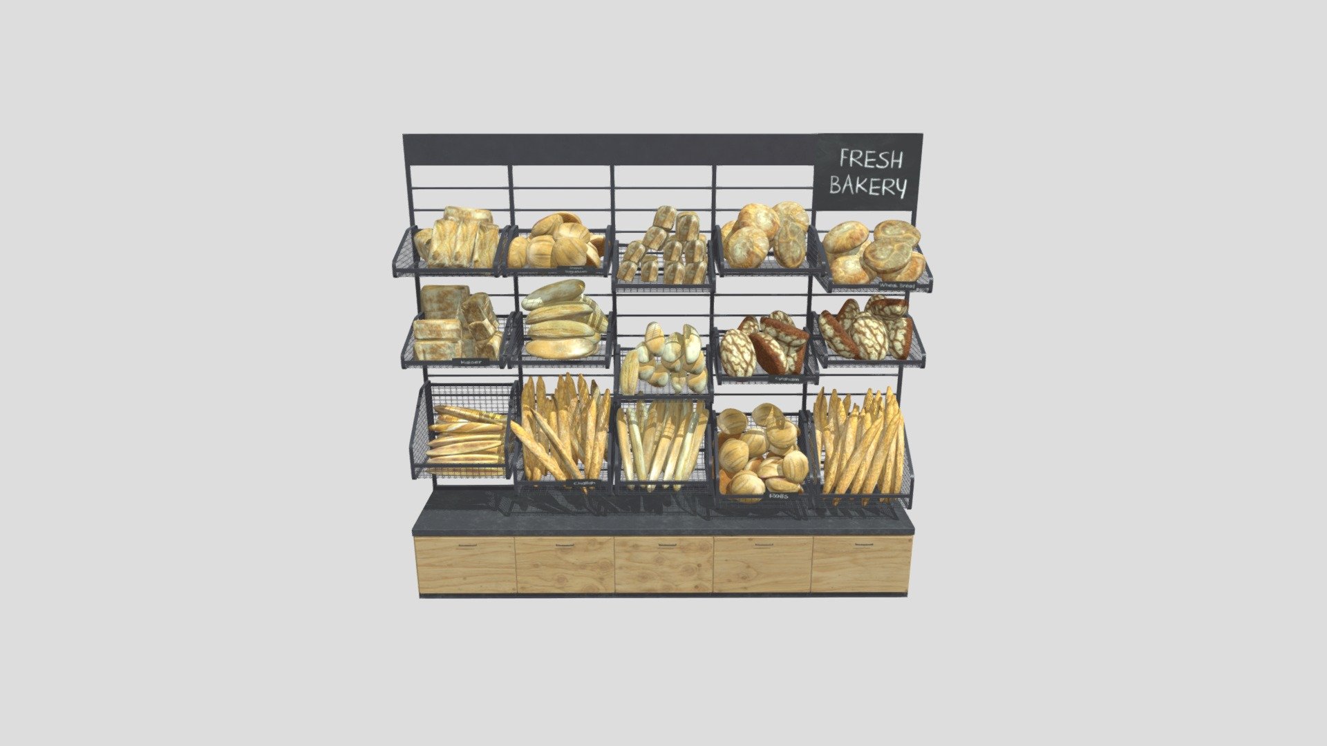 store fixtures 32 AM259 Archmodel - Buy Royalty Free 3D model by ...