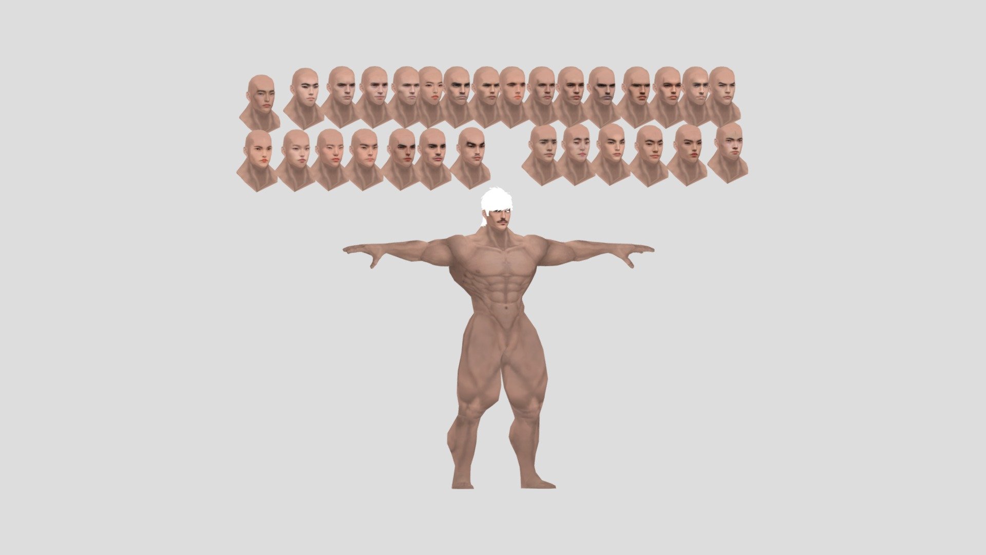 30 human faces for game development - 3D model by velsia_production ...