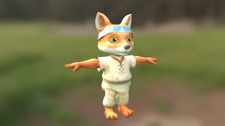 Fox from India 3D Model
