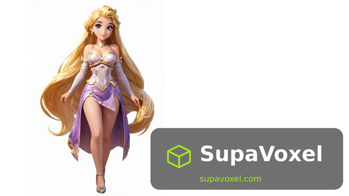 Long-Haired Princess - Image to 3D - SupaVoxel